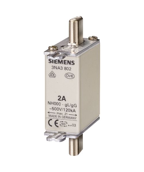 3NA3812 SIEMENS NH-BIÇAKLI SİGORTA BUŞONU; 32A; BOY 000; GENİŞLİK 21MM