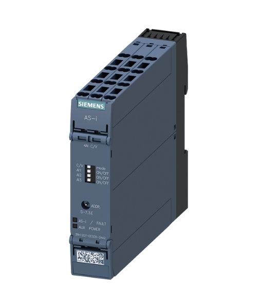 3RK1207-0CG00-2AA2 SIEMENS AS-I, 22,5MM, 4AI - GERİLİM YADA AKIM SEÇİLE.(1-5V, 4-20 MA)