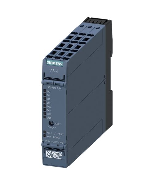3RK2400-2CG00-2AA2 SIEMENS AS-I, 22,5MM, 4DI / 4DO 3-KABLOLU BAĞ. / RÖLE ÇIKIŞ / YAYLI BAĞ.