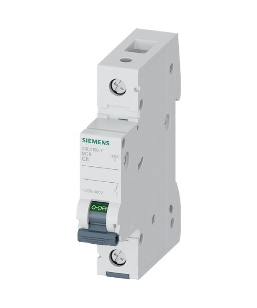 5SL4108-7 SIEMENS 8A; 1 FAZLI; ANAHTARLI OTOMATİK SİGORTA; 10KA; C TİPİ