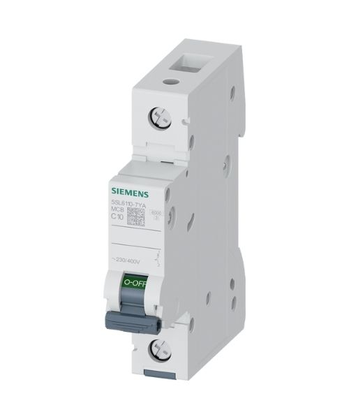 5SL6110-7YA SIEMENS 10A; 1 FAZLI; 5SL CLASSİC ANAHTARLI OTOMATİK SİGORTA; 6KA; C TİPİ