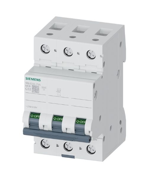 5SL6332-7YA SIEMENS 32A; 3 FAZLI; 5SL CLASSİC ANAHTARLI OTOMATİK SİGORTA; 6KA; C TİPİ