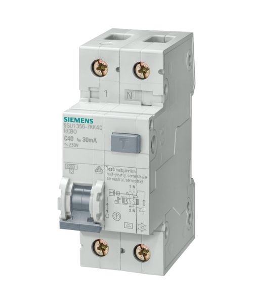 5SU1353-1KK40 SIEMENS KAÇAK AKIM KORUMA RÖLELİ >N< OTOMAT; C40A; 6KA; 240V; 30MA; MONOFAZE