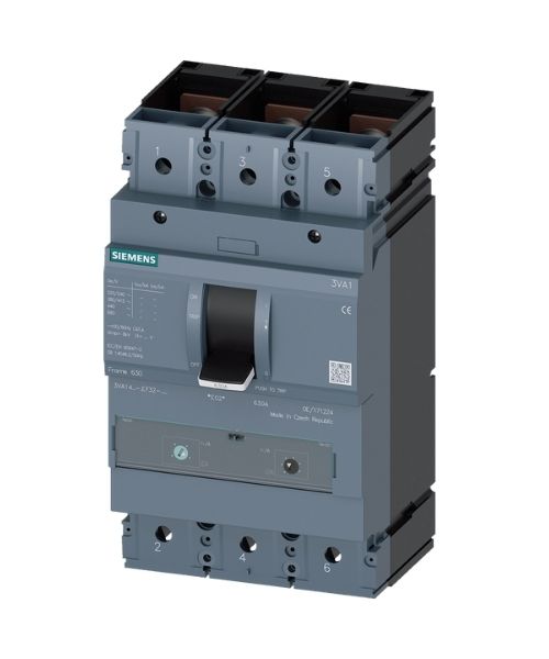 3VA1450-4EF32-0AA0 SIEMENS TMŞ 36KA 3 KUTUP, TM240, IN=500 A IR=350 A...500 A Iİ=5...10 X IN