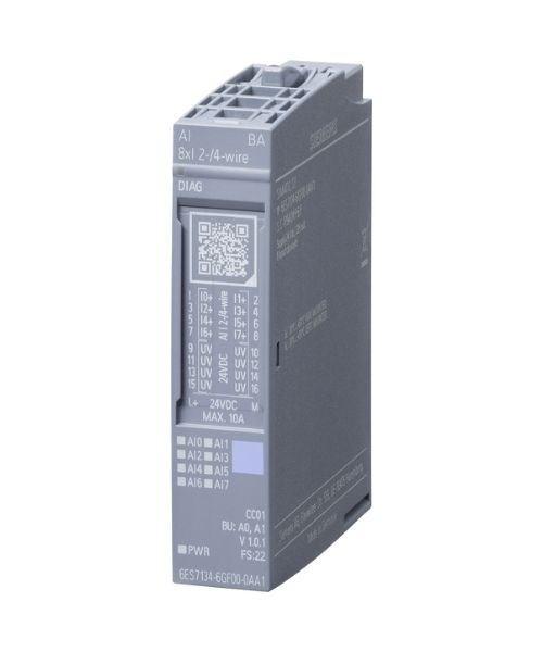 6ES7134-6GF00-0AA1 SIEMENS ET 200SP AI 8 x I 2-/4-wire BA 16-BIT