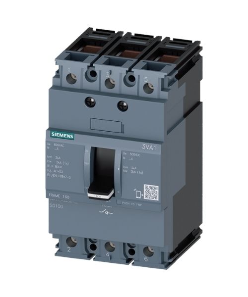 3VA1116-1AA36-0AA0 SIEMENS YÜK KESİCİ ŞALTER 3 KUTUP IN=160A KORUMASIZ
