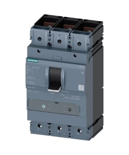 3VA1463-6EF32-0AA0 SIEMENS TMŞ 70KA 3 KUTUP, TM240, IN=630 A IR=440 A...630 A Iİ=4...8 X IN