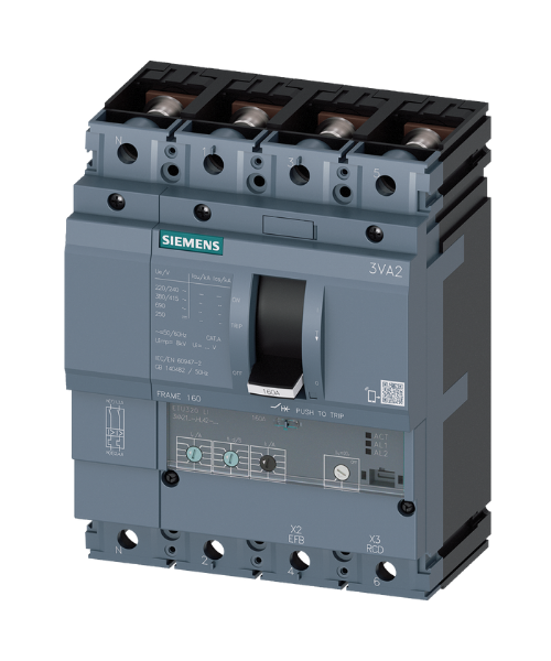 3VA2163-5HL42-0AA0 SIEMENS TMŞ 55KA 4 KUTUP ETU320, LI, IN=63 A IR=25 A...63 A Iİ=1,5...12 X IN