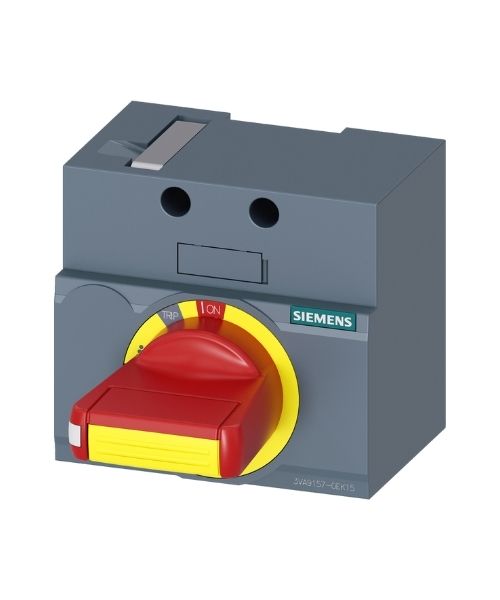 3VA9157-0EK15 SIEMENS ÖNDEN TAHRİK MEK., KOMPLE, 3VA1: 100A, 160A, STANDART, KIRMIZI SARI
