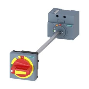 3VA9157-0FK25 SIEMENS UZATMA KOLLU TAHRİK MEK., KOMPLE, 3VA1 160A, SARI/KIRMIZI - ACİL STOP