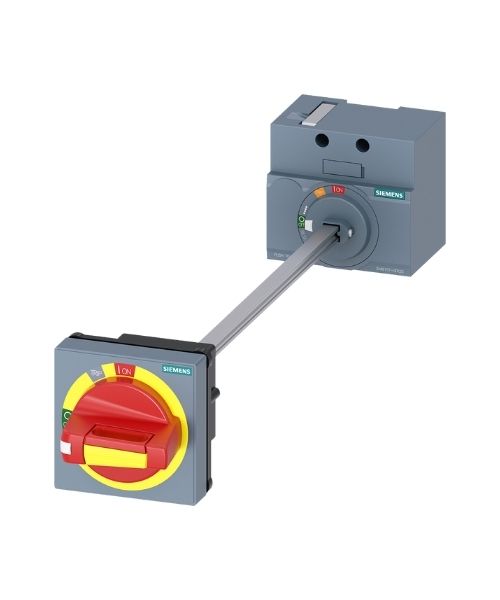 3VA9157-0FK25 SIEMENS UZATMA KOLLU TAHRİK MEK., KOMPLE, 3VA1 160A, SARI/KIRMIZI - ACİL STOP