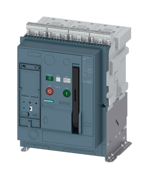 3WA1108-4AB02-0AA0 SIEMENS AÇIK TİP ŞALTER SABİT TİP 3-KUTUP IN=800A, 85KA ETU300 LSI, 2NO+2NC