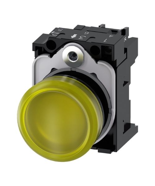 3SU1102-6AA30-1AA0 SIEMENS PLASTİK KOMPLE SİNYAL LAMBALAR SARI 24 AC/DC