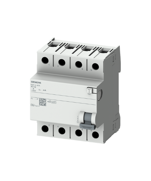 5SZ1644-6YA SIEMENS 4-KUTUP, type A, In: 40 A, 300 mA, Un AC: 400 V, 4.5 kA KAÇAK AKIM KORUM