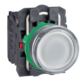 SCHNEIDER ELECTRIC BEYAZ SIVA ALTI EKSİKSİZ IŞIKLI BUTON ÇAP 22 YAYLI DÖNÜŞ 1NA+1NK <=250V
