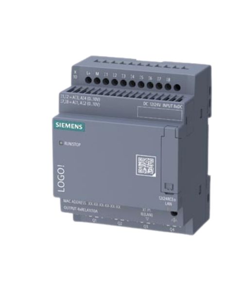 6ED1052-2MD08-0BA3 SIEMENS LOGO! 9 12/24RCEO 12/24 V DC/RÖLE 8 DI (4 AI)/4 DO LOJİK MODÜL