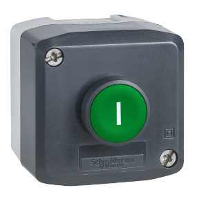 SCHNEIDER ELECTRIC KOYU GRİ İSTASYON 1 YEŞİL RENKLİ BASMA BUTONU ÇAP22 YAYLI DÖNÜŞ