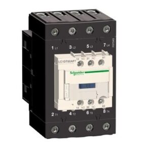 SCHNEIDER ELECTRIC LC1DT80ABD TESYS D KONTAKTÖR 4P(4 NA) AC1 <= 440 V 80 A 24 V DC STANDART BOBİN