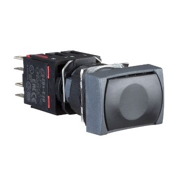 SCHNEIDER ELECTRIC XB6DA22B SİYAH DİKDÖRTGEN BUTON Ø16 YAYLI DÖNÜŞ 1NK İŞARETSİZ